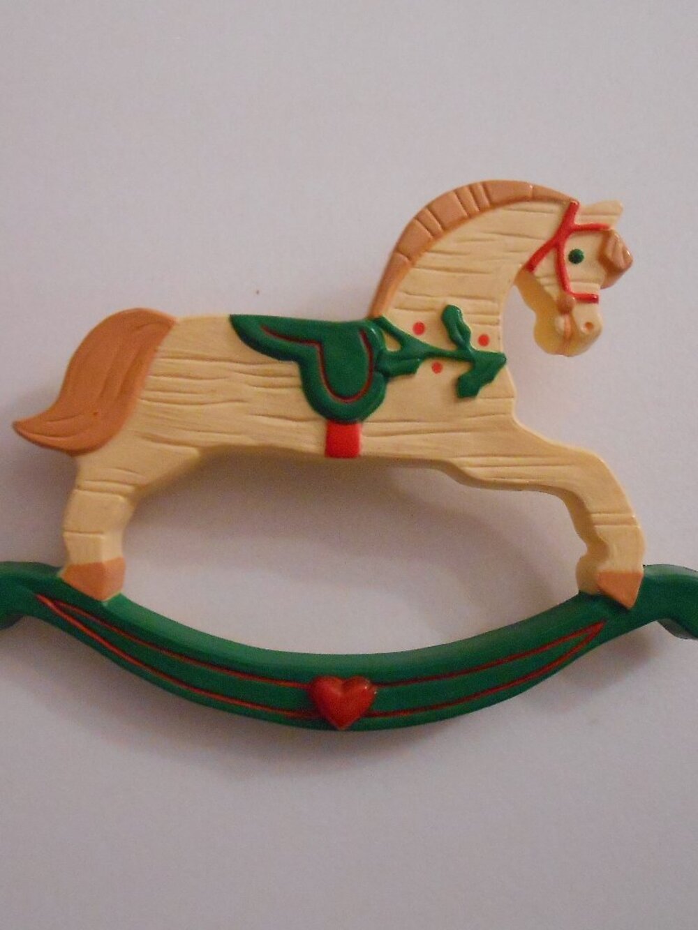 Vintage (1989) Hallmark Rocking Horse Lapel Pin, Holiday/Christmas, Pin/Brooch